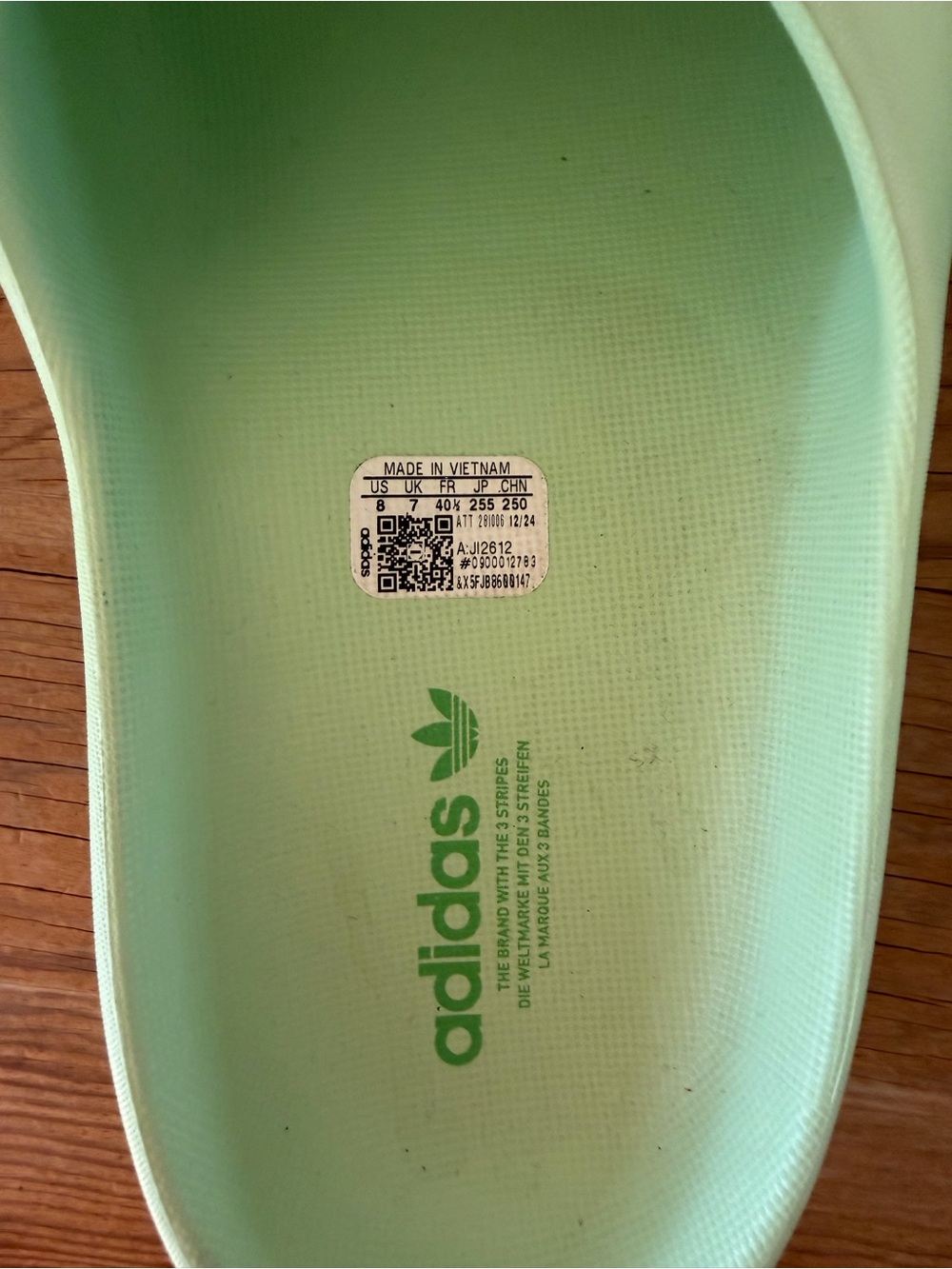 Adidas Adifoam Stan Smith Slides Energy Green Chunky Sandals Platform Women’s 8 - Picture 7 of 8